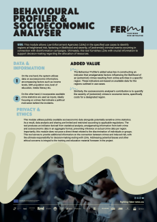 This e-brochure offers an overview of the data used to create this key result of the FERMI project, along with considerations regarding their added value to the work of LEAs and privacy concerns.